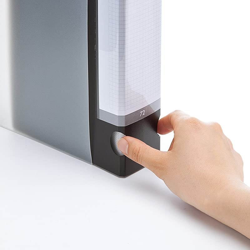 Japan Brand) 64 Large Capacity File CD Case, Portable DVD/VCD Storage, Polypropylene Protective Blu-ray Wallet, Binder, Holder, Booklet with Customizable Index for Car, Home, Office (Black)