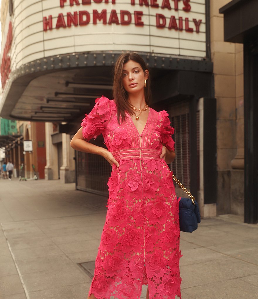 Dress the Population Sandra Crepe Plunge V-Neck Sleeveless Side Slit Gown