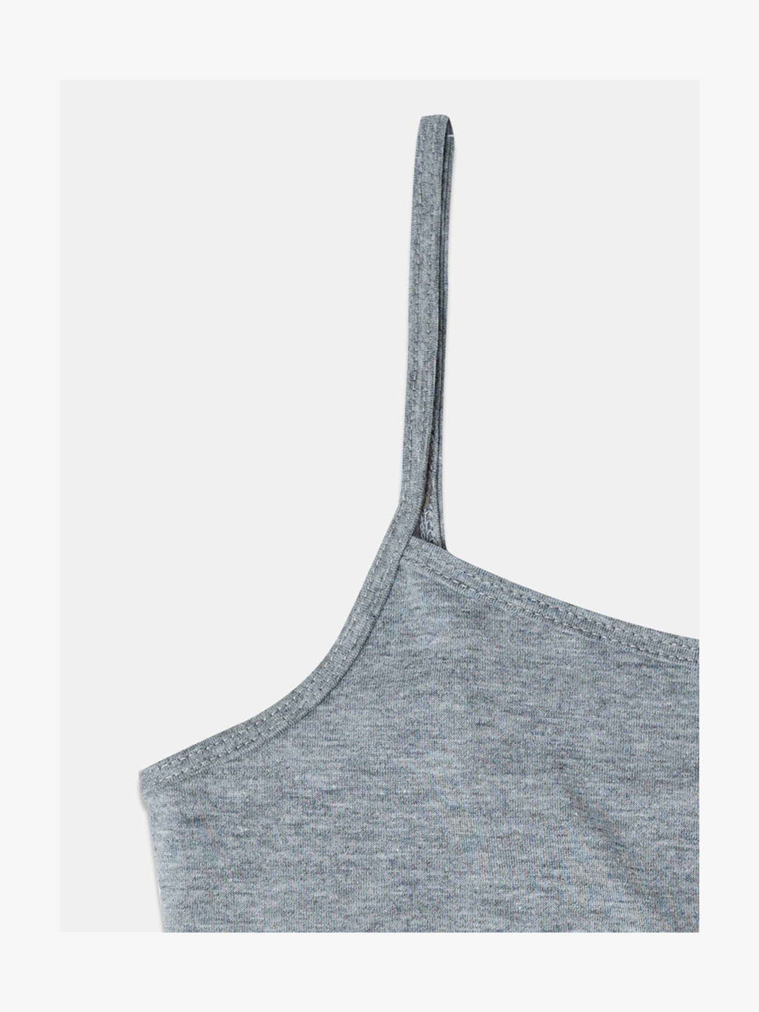 Sillysally Kids Grey Melange Solid Camisole (Pack of 3)