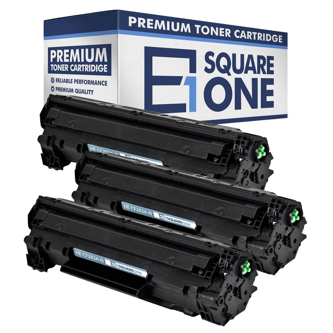 eSquareOne Compatible Toner Cartridge Replacement for HP 83A CF283A (Black, 3-Pack)