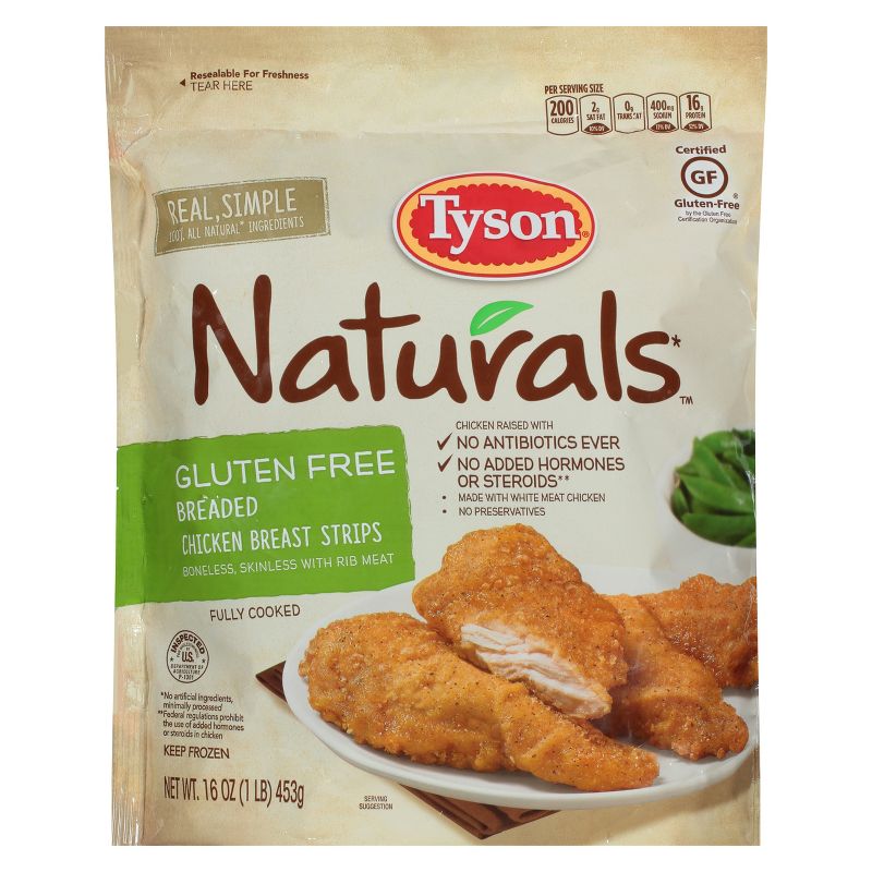 Tyson Gluten Free Breaded Chicken Strips - Frozen - 14oz