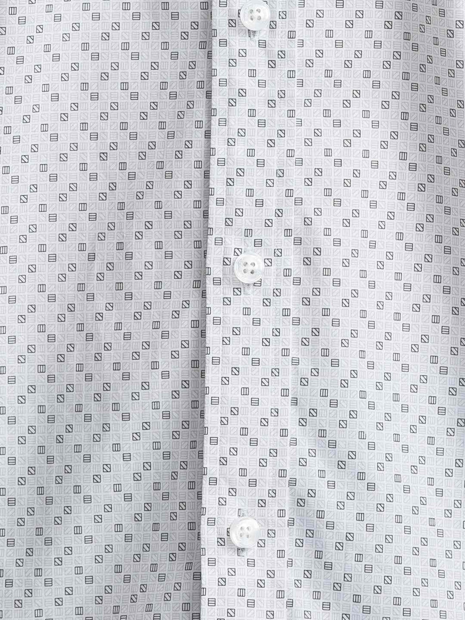 ColorPlus Grey Pure Cotton Tailored Fit Printed Shirt