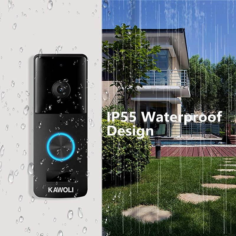 Security WiFi Video Doorbell  Smart Wireless Doorbell Camera with Night Light 58 Chimes RealTime Response No Monthly Fees Secure Local StorageBlack Vedio