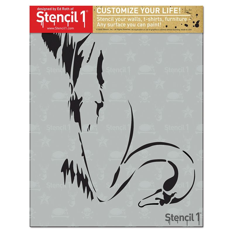Stencil1 Swan - Stencil 8.5" x 11"
