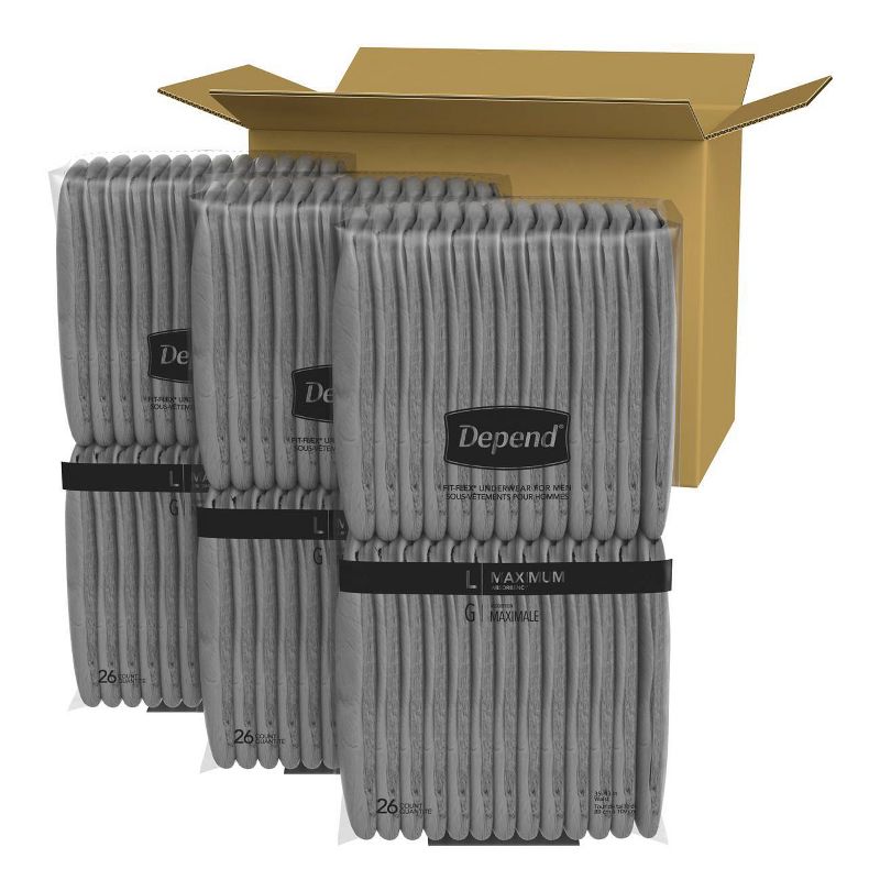 Depend Men's Underwear Max Absorbency - Large - 78ct