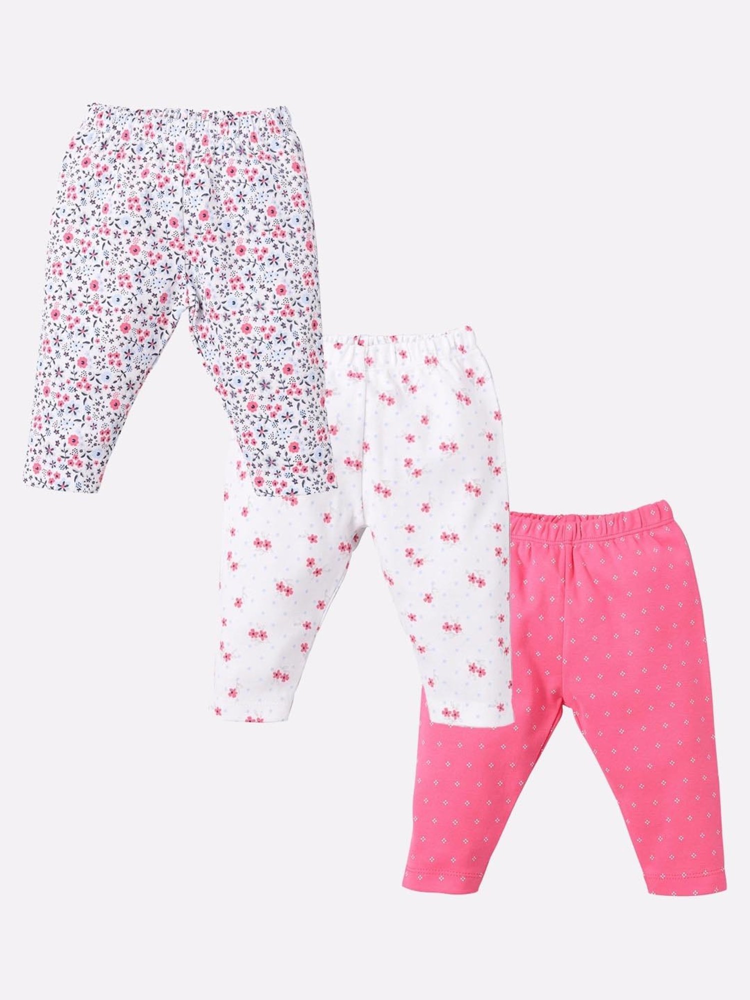 Baby Go Girls Multicolor Printed Pyjamas (Pack Of 3)