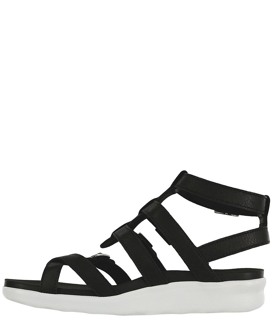 SAS Aria Leather Toe Post Gladiator Wedge Sandals