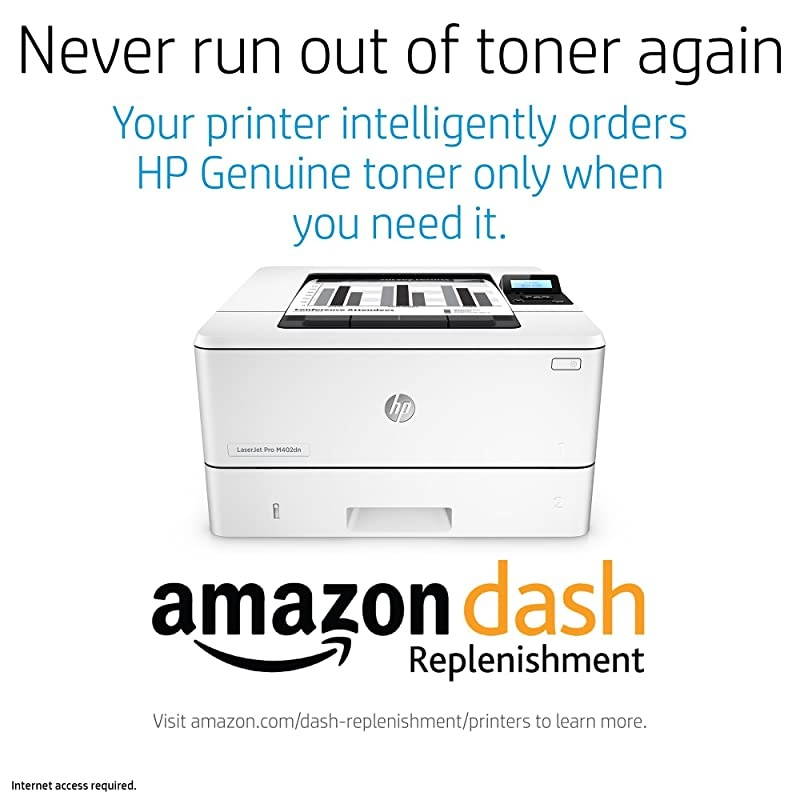 Laserjet Pro M402dn Monochrome Printer,  Dash Replenishment Ready (C5F94A) (Renewed)