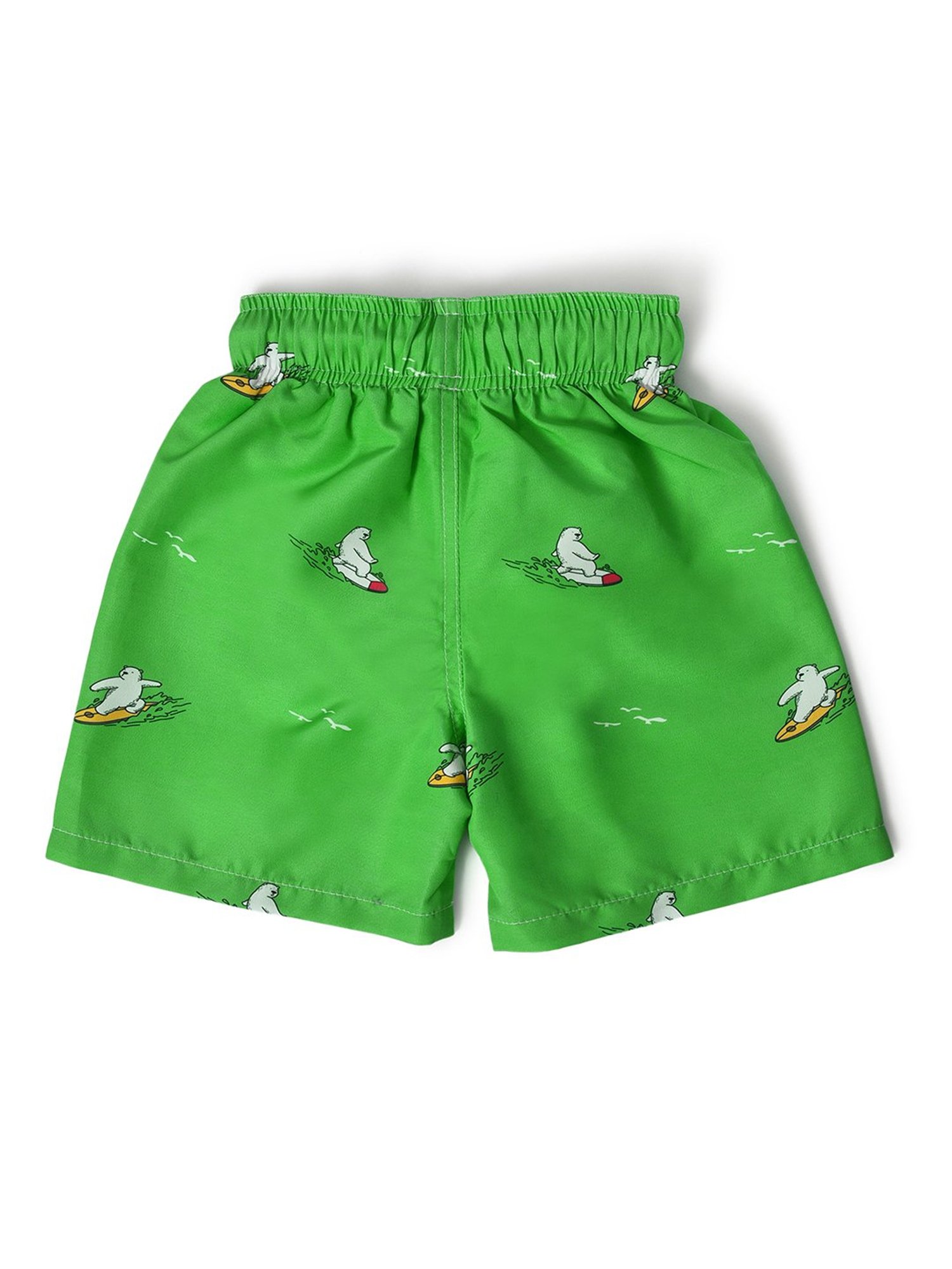 MiArcus Kids Green Printed Shorts