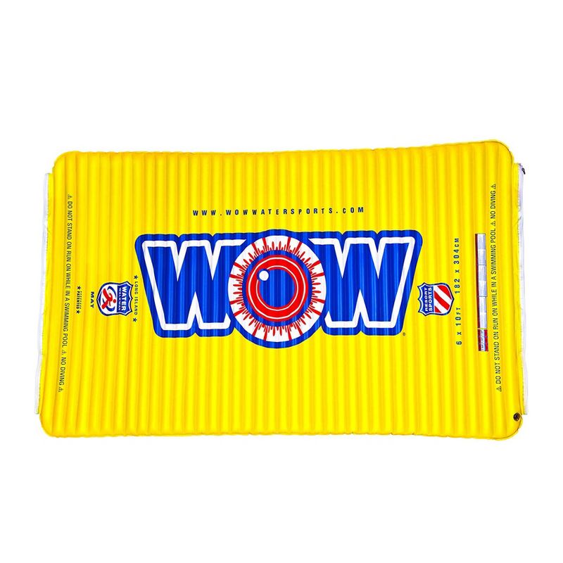 WOW Watersports Floating Rectangular 6 x 10 Foot Water Walkway with Connecting System, Yellow