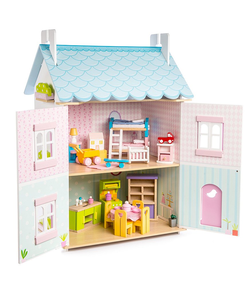 Le Toy Van Daisylane Blue Bird Cottage Doll House & Furniture
