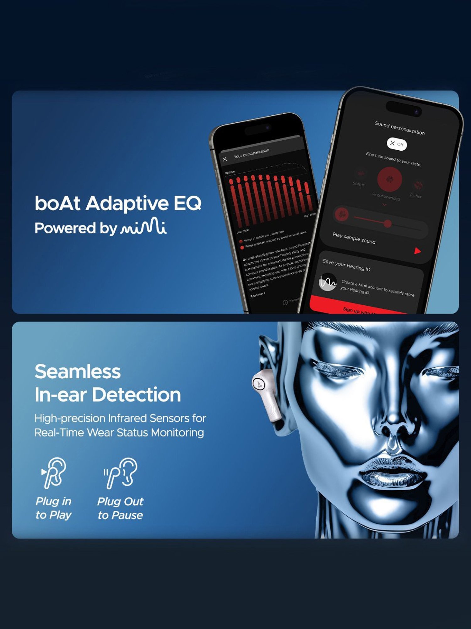 Boat Nirvana Ion IN Ear BT Earbuds with 32dB ANC & 120H Playtime (Quartz White, True Wireless)