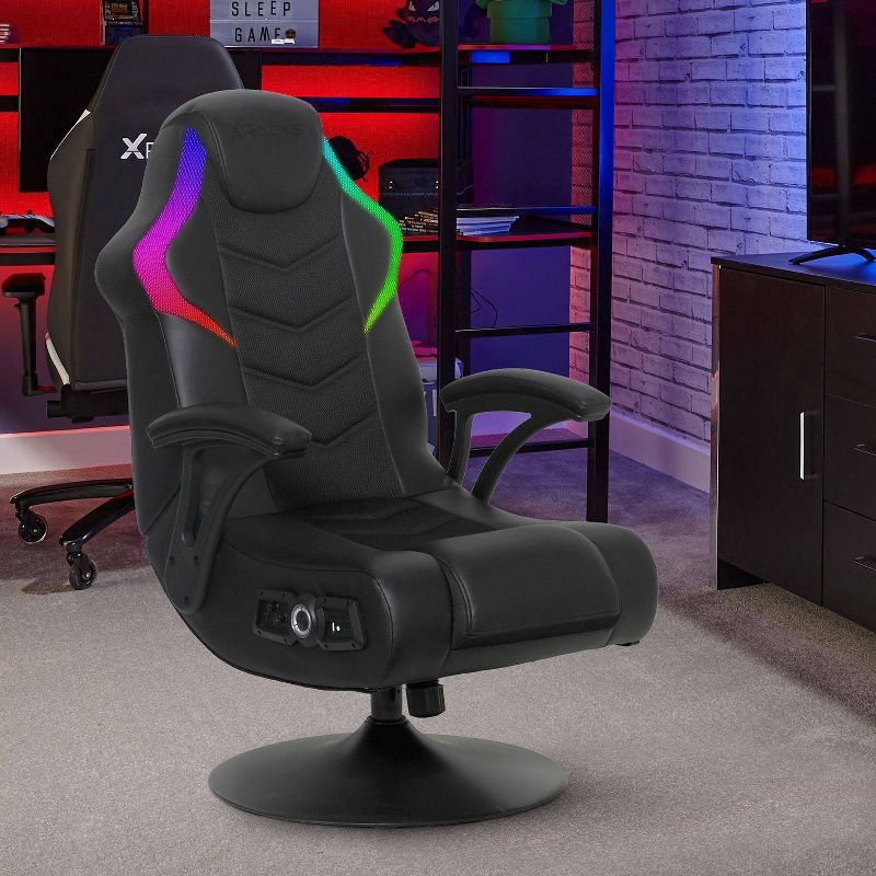 Torque+ SMD RGB 2.1 Dual Audio Pedestal Chair Black - X Rocker