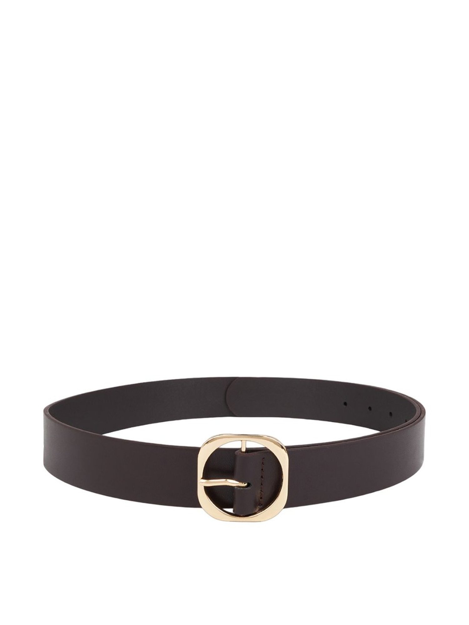 Hidesign Mariko Brown Solid Leather Narrow Belt