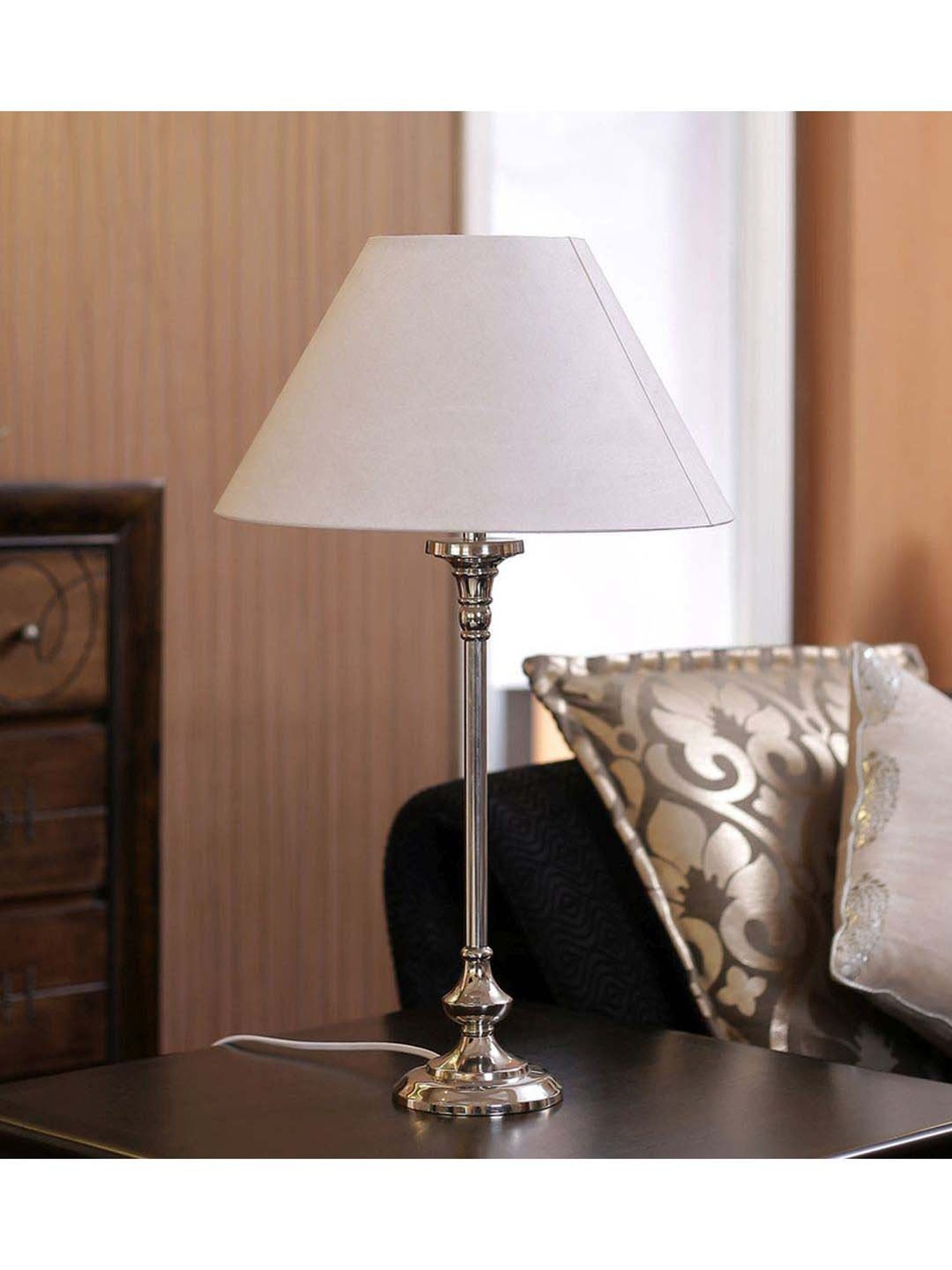 Kapoor E Illuminations White Metal Table Lamp - Set of 1