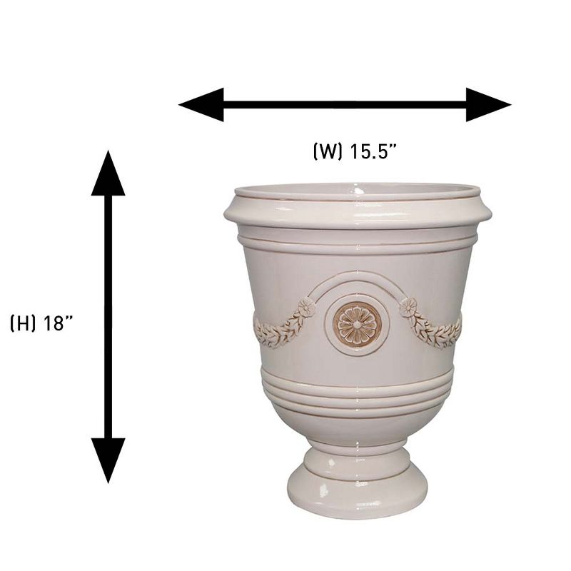 15" Porter Urn, Ivory - Southern Patio