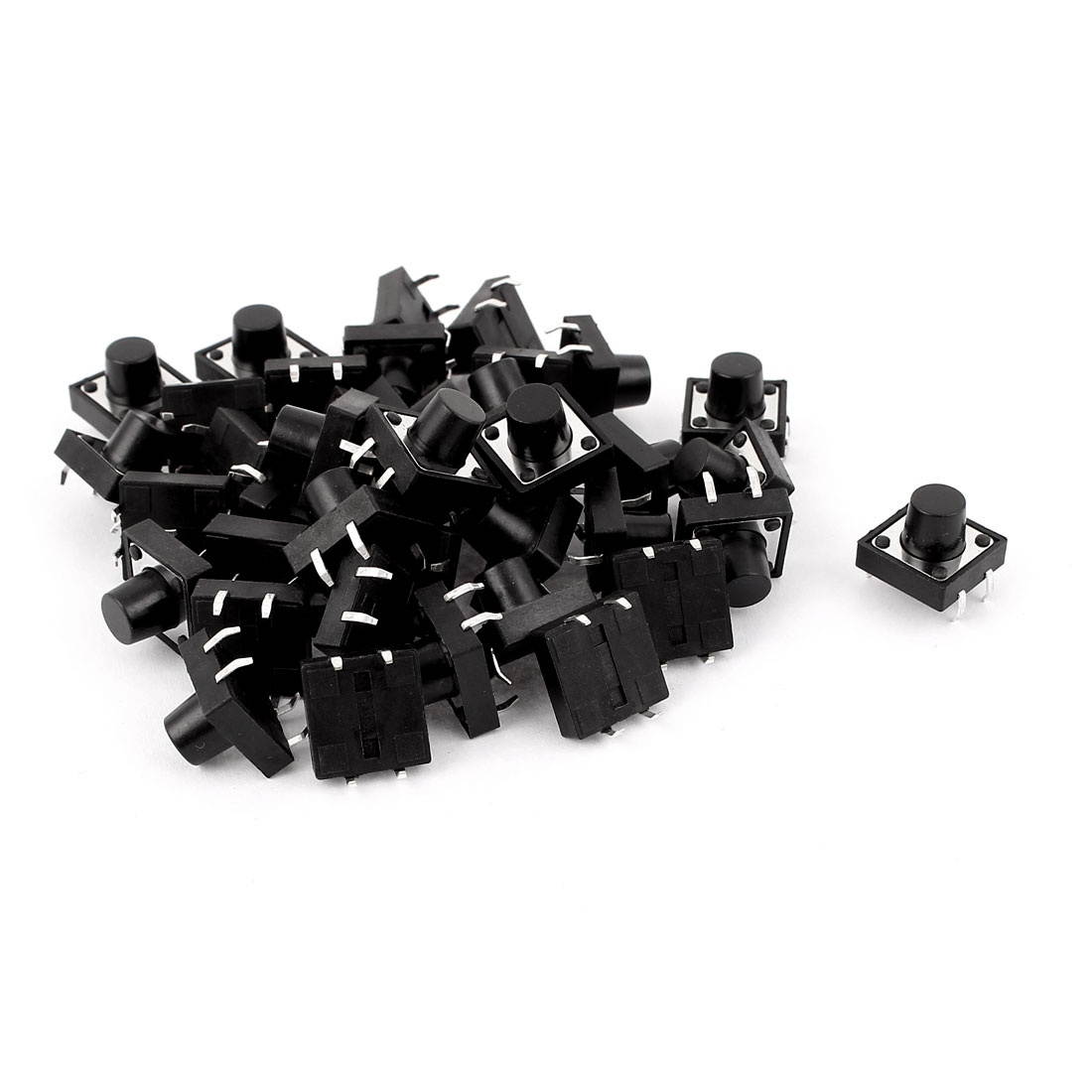 40Pcs 12x12x9mm PCB Mount Momentary 4 Pin DIP Pushbutton Micro Tactile Switch