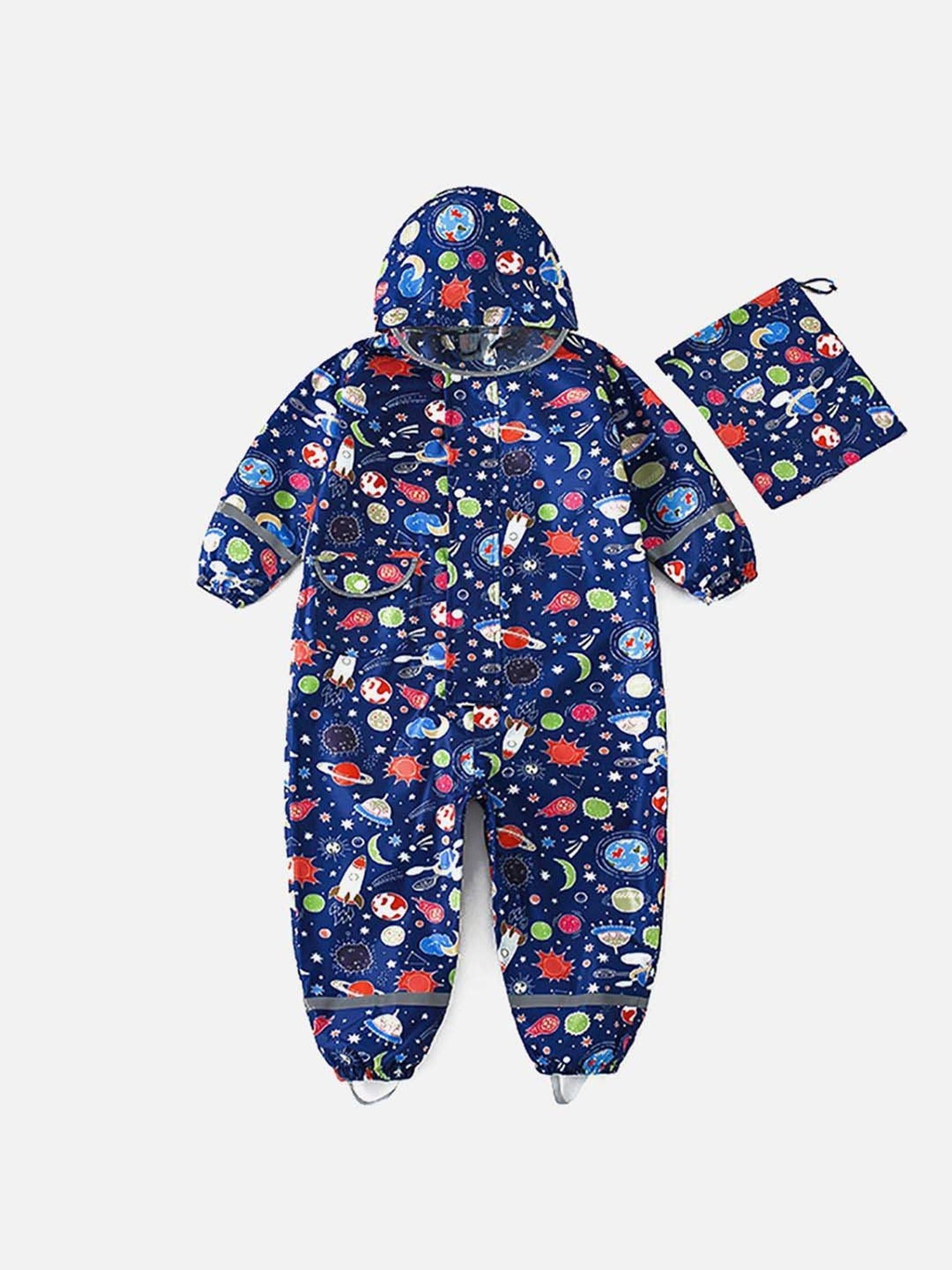 Little Surprise Box Kids Pink Printed Full Sleeves Raincoat