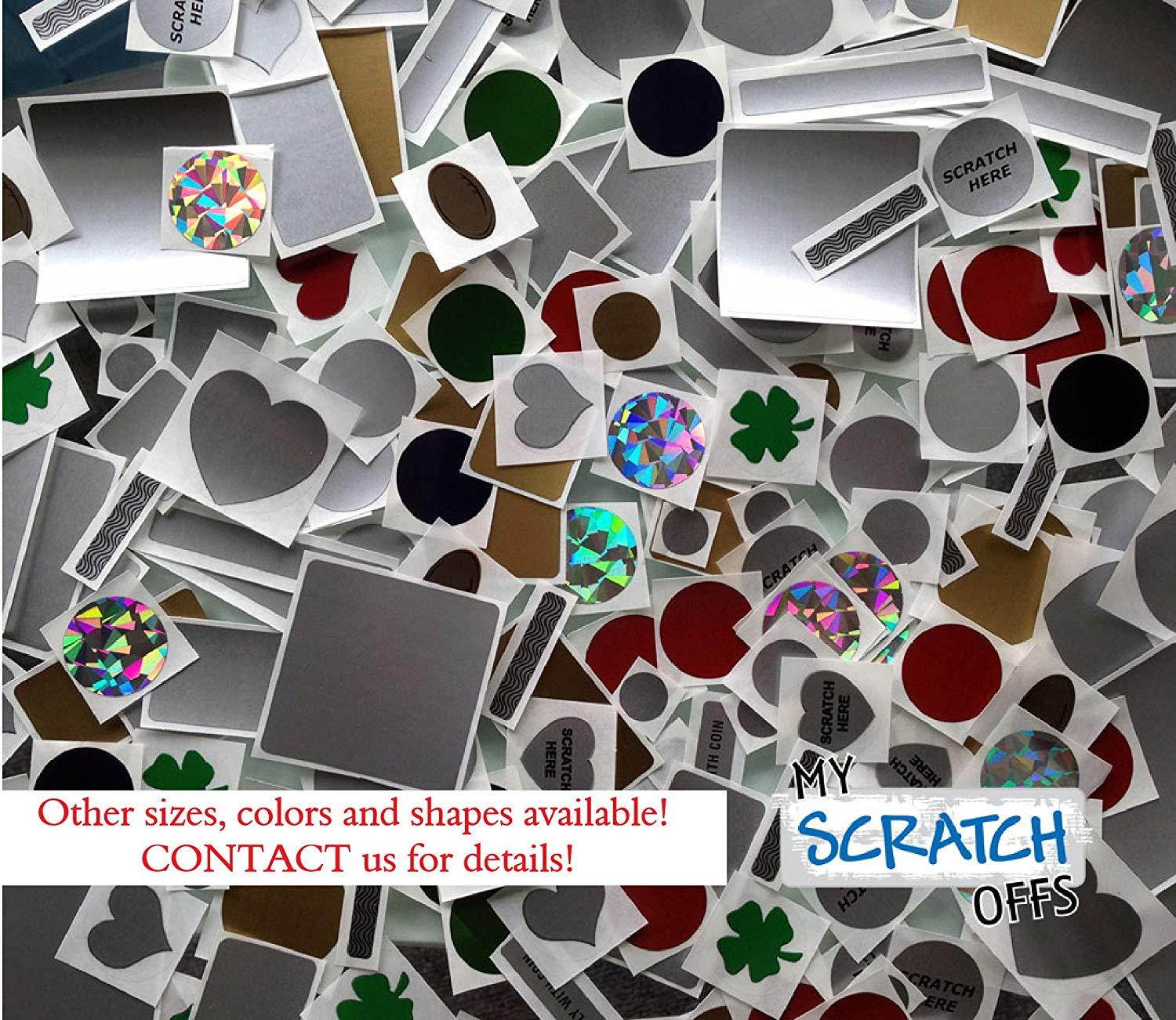 Glitter Silver 1  Round Scratch Off Labels &ndash; Qty. Roll of 500 &ndash; My Scratch Offs