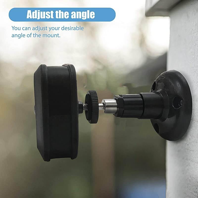 Silicone Skins w/Mount for Blink XT / XT2 Security Camera (2 pcs Black) - Silicone Case - Swivel Rotating Mounting Connector w/Blink XT2 Cover - NOT for 2020 New Blink Indoor/Outdoor Cam - by