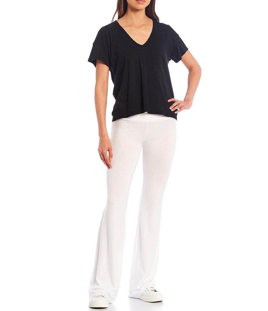 WILDFOX Knit Chrissy V-Neck Short Sleeve Coordinating Tee