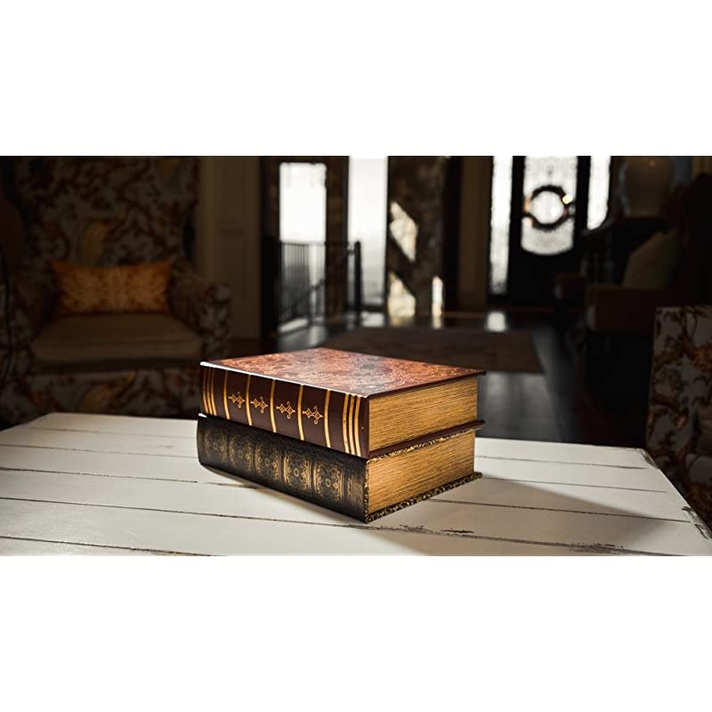 Old World DVD Storage Book Box Combo Pack- Includes One Imperial, and One Persian Design - Store Up to 96 Discs or Valuables Discretely