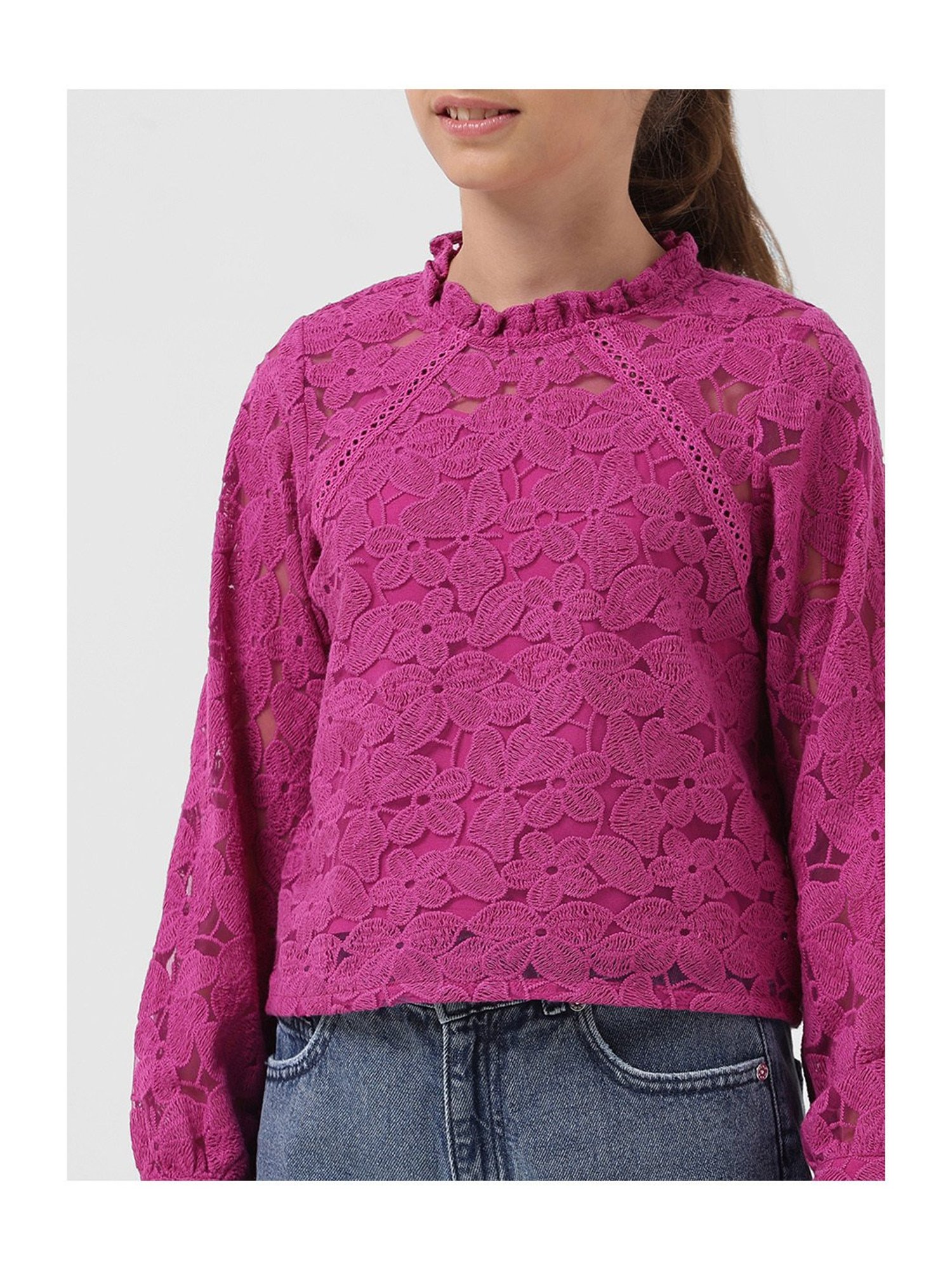 Tiny Girl Kids Pink Solid Top
