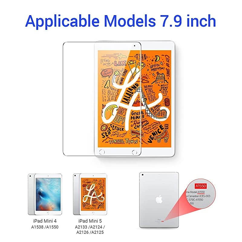 2 Pack for iPad Mini 4Mini 5 2019 Screen Protector  Easy Install Frame Tempered Glass for iPad MiniApple Pencil Compatible withAnti FingerprintScratchResistant9H Hardness