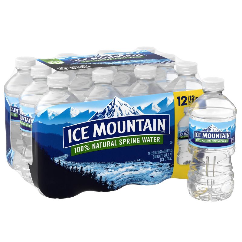 Ice Mountain Brand 100% Natural Spring Water - 12pk/12 fl oz Bottles