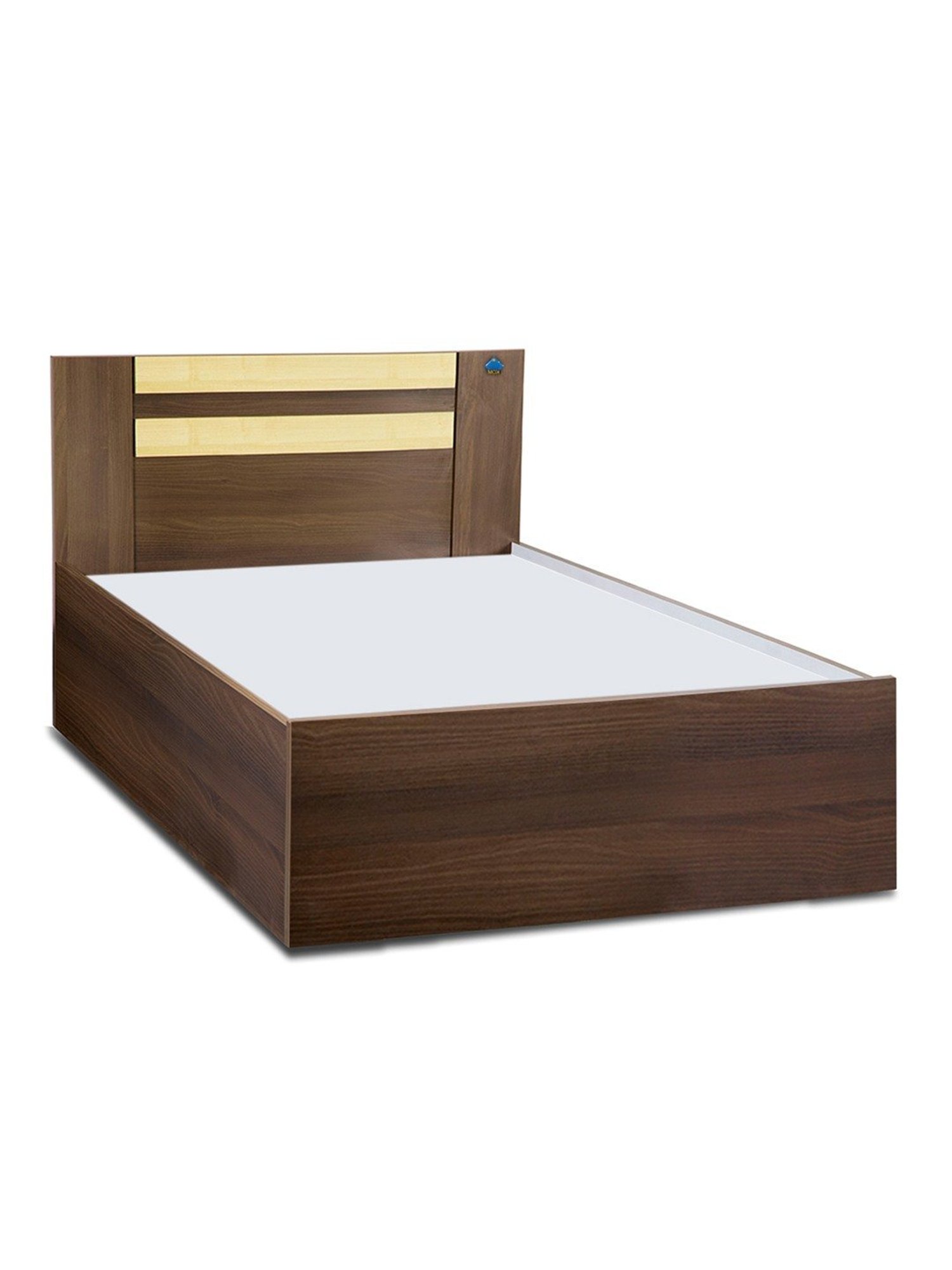Delite Kom Woody Acacia Dark Engineered Wood Single Box Bed
