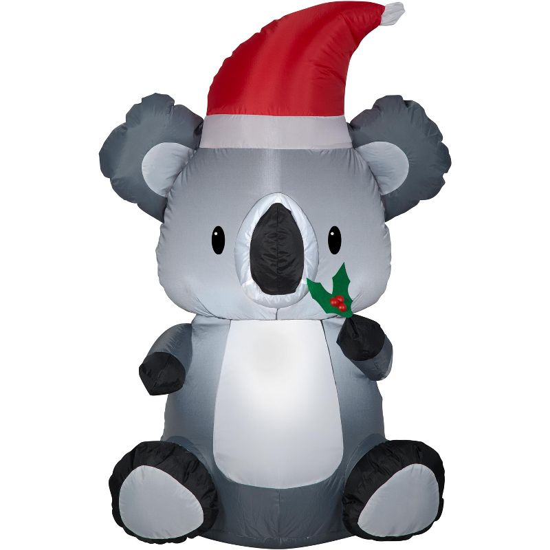 Gemmy Christmas Airblown Inflatable Koala, 3.5 ft Tall, grey