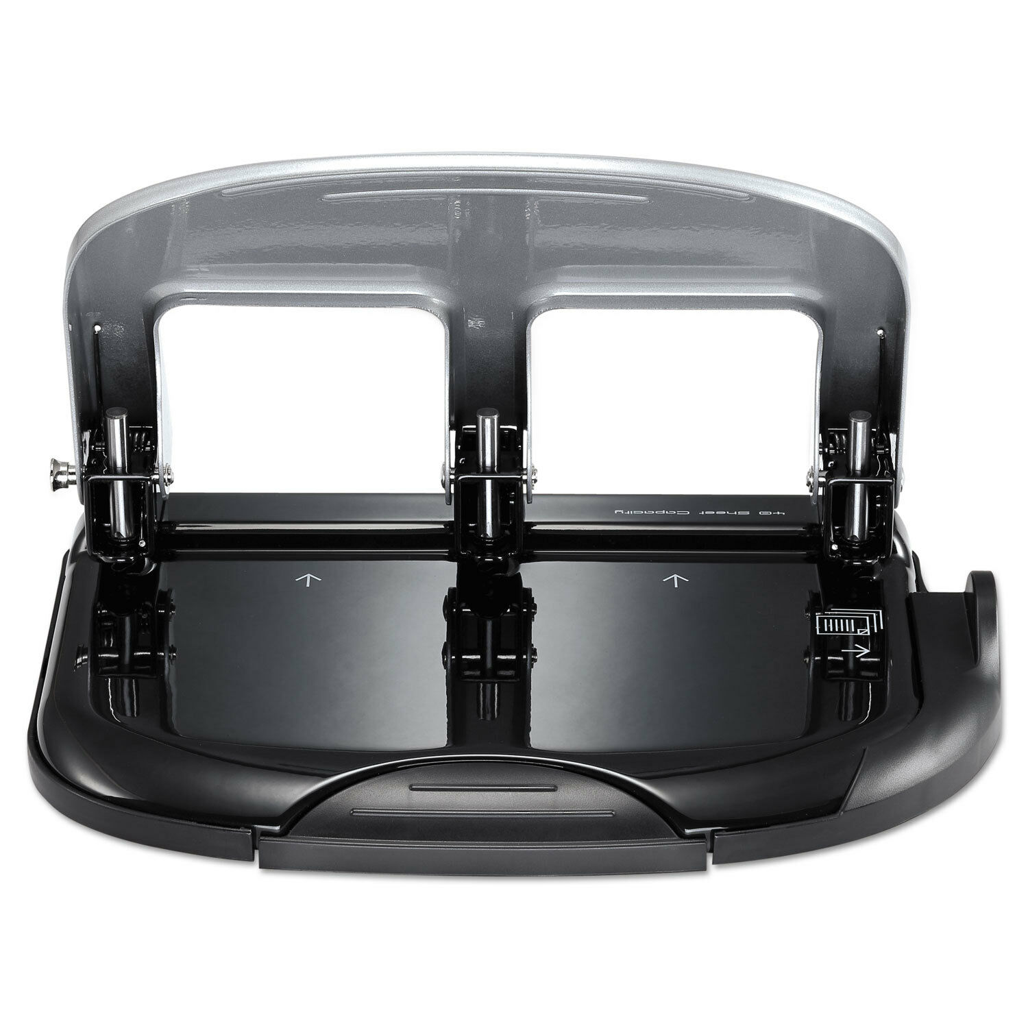 Paperpro-Bostitch inPRESS Three-Hole Punch 40-Sheet Capacity Black/Silver 2240