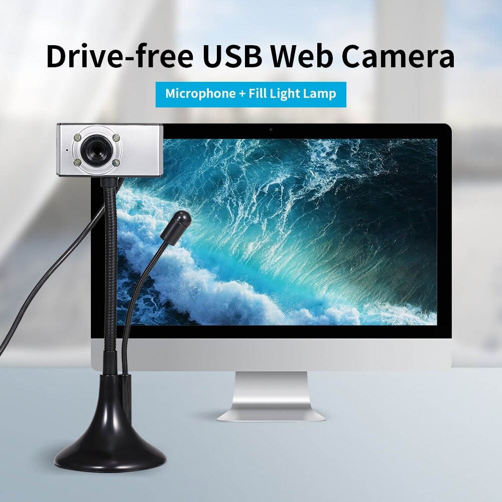 Webcam 1080P Computer Camera with Privacy Cover USB Connection Built-in Noise-reduction Microphone for Live Video