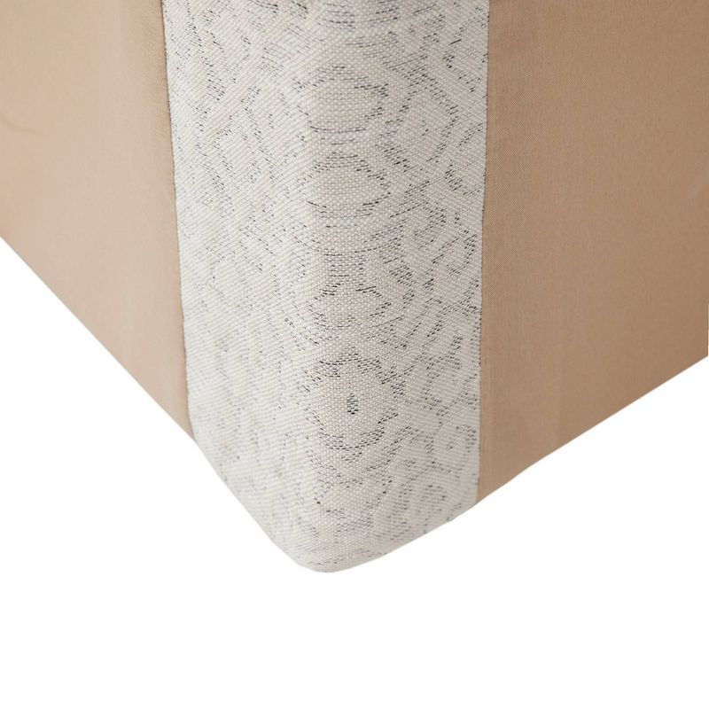 Iona Mid - Century Retro Modern Light Fabric Upholstered Button - Tufted Wingback Rocking Chair - Light Beige - Baxton Studio