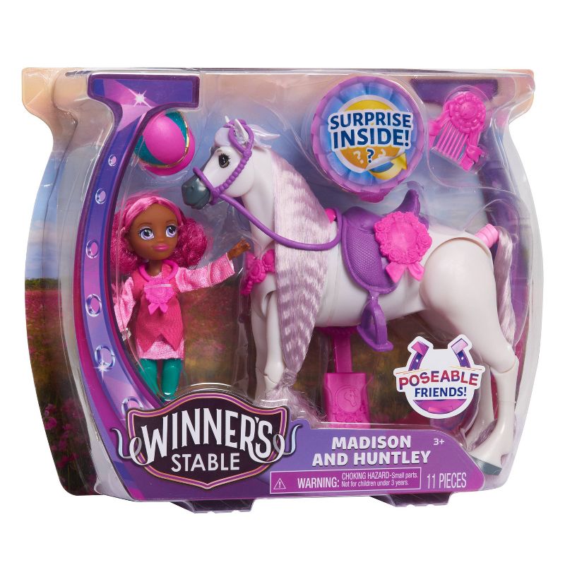 Winner's Stable Madison & Huntley Doll & Horse Figure Set 11pc