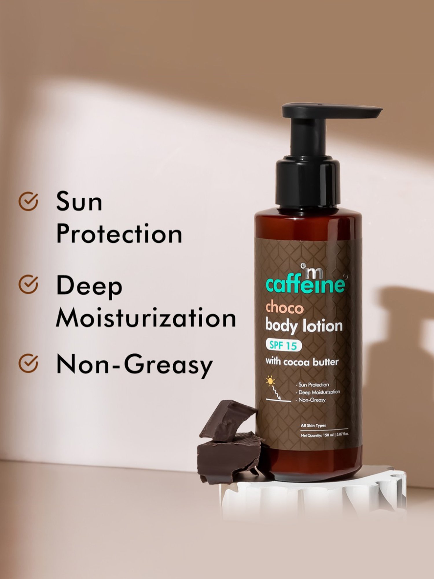 mCaffeine Choco Body Lotion with SPF 15 - Pack of 2