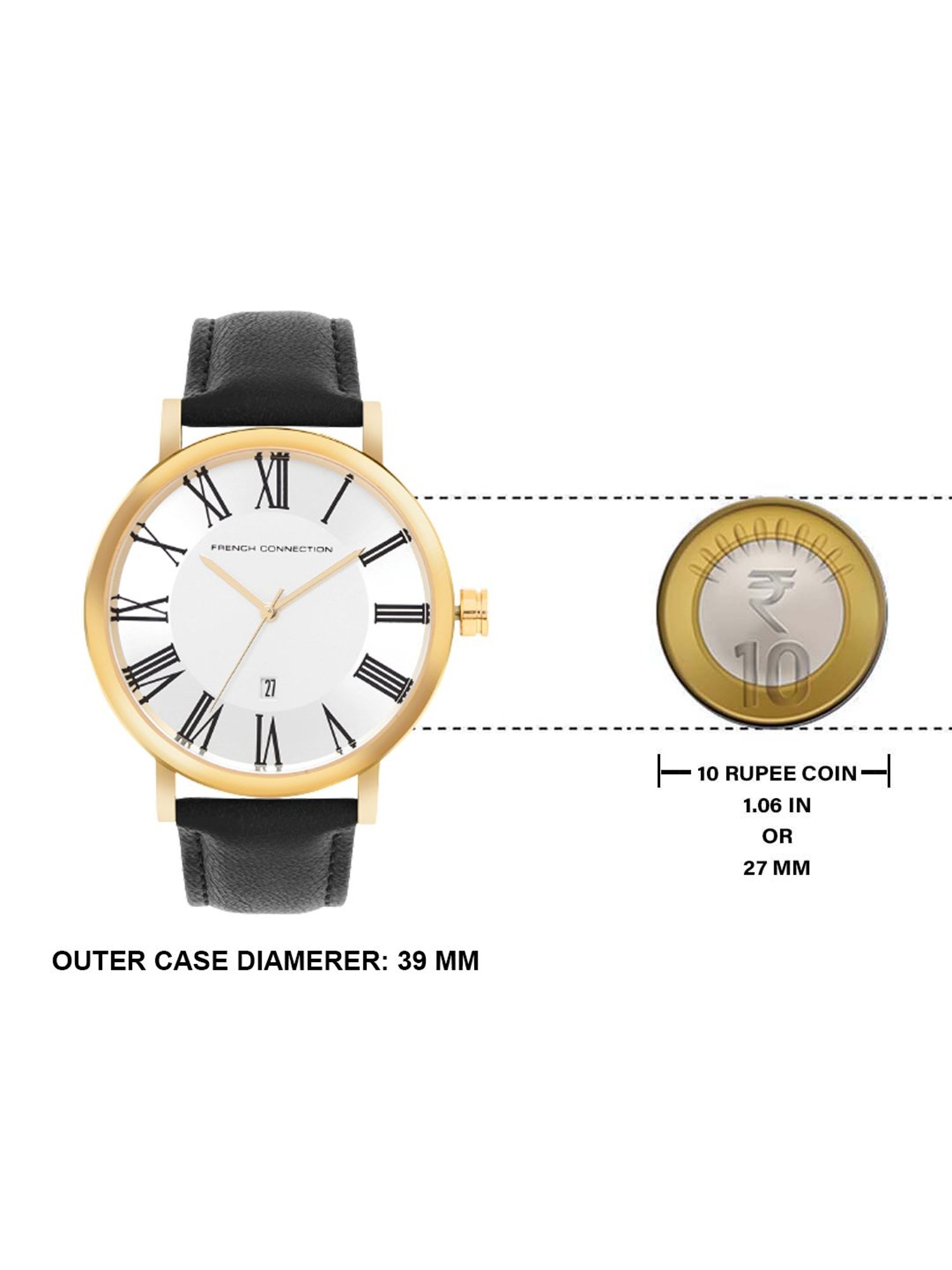 French Connection FCN00045A Roman Analog Watch for Men