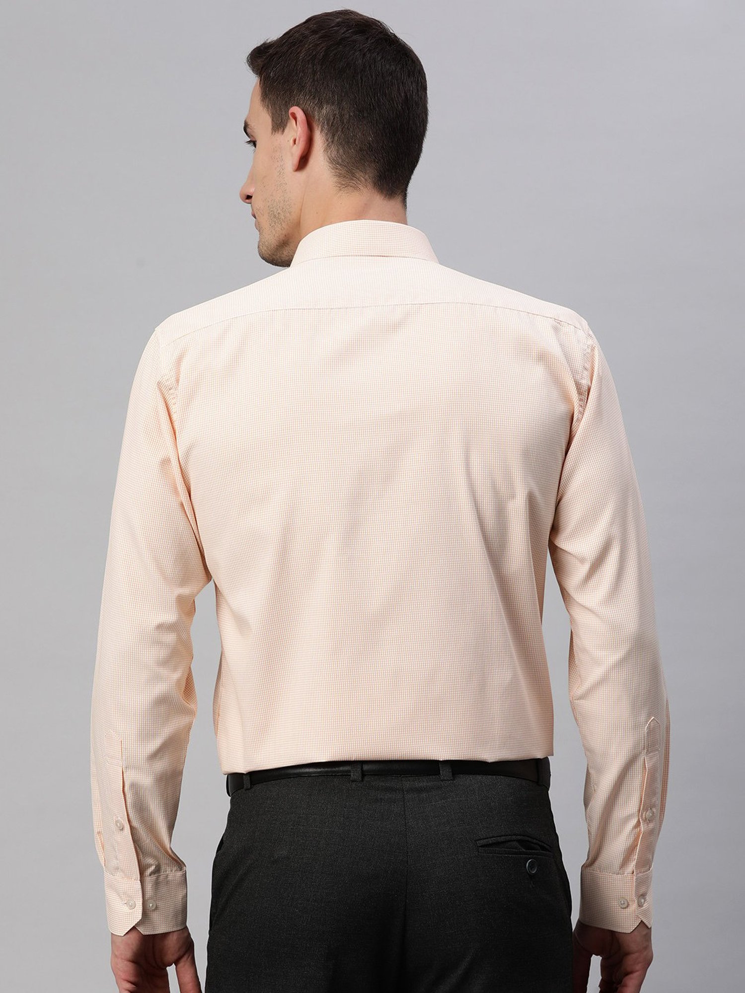 ManQ Yellow Regular Fit Check Shirt