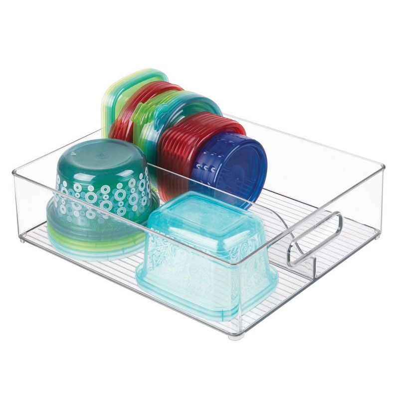 iDESIGN 12"x4" Fridge+Freeze Binz Deep Split Bin with Handle Clear