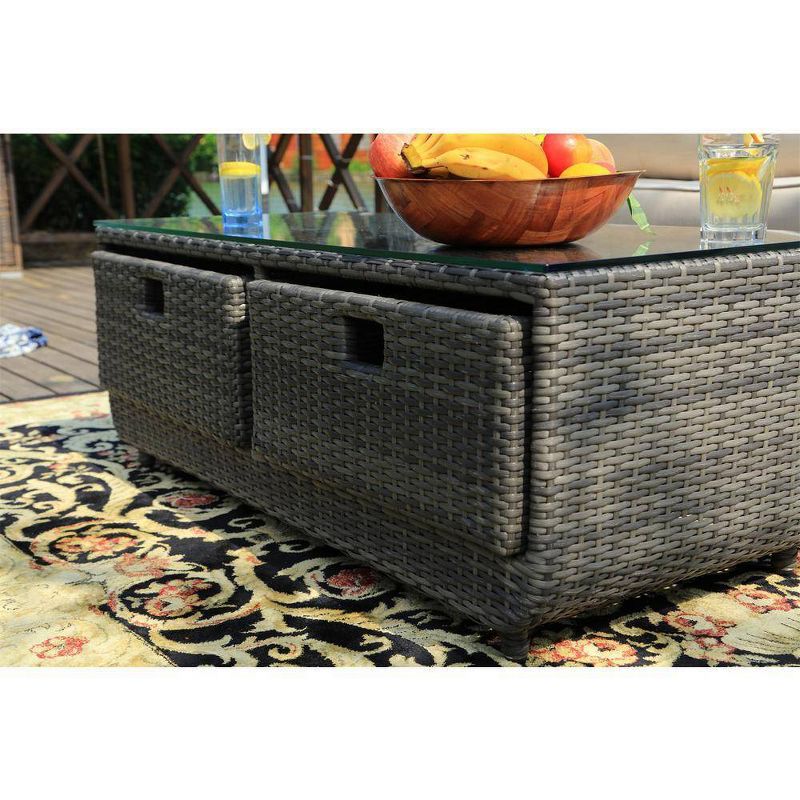 Pocahontas 5pc Wicker Patio Conversation Set - Direct Wicker