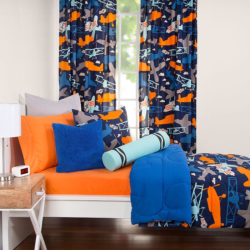 Full/Queen Take Flight Reversible Comforter With Sham Set Blue - Crayola