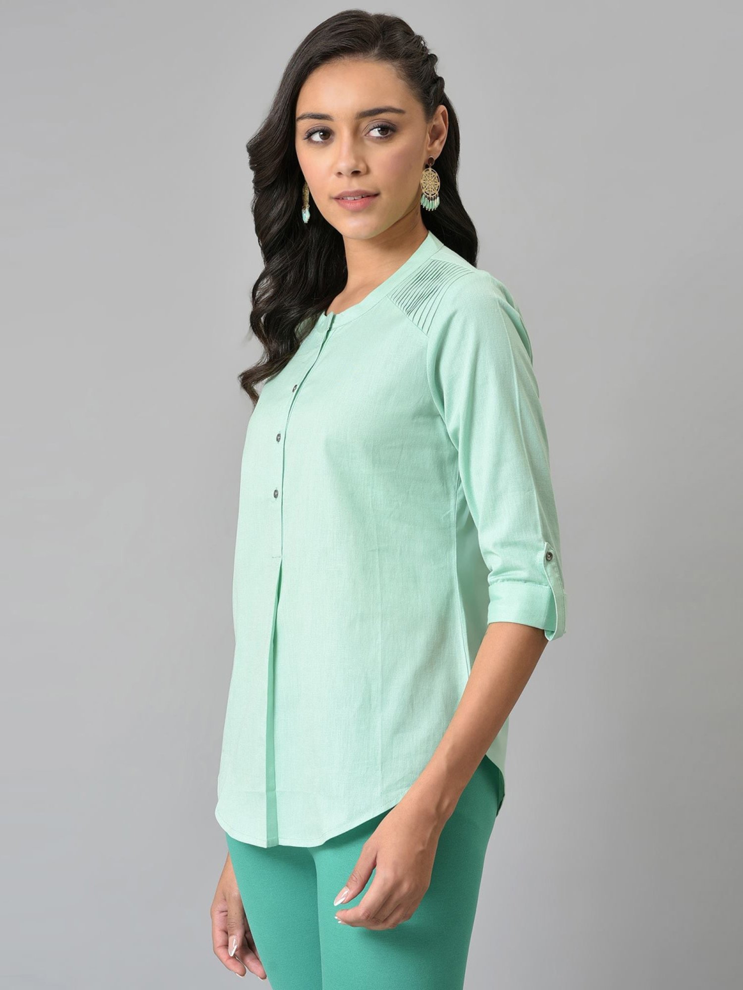 W Green Cotton Tunic