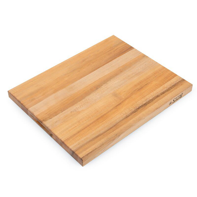 John Boos Maple Wood 21 Inch Reversible Carving Cutting Board with Au Jus/Juice Edge Groove and 3 Piece Wood Cutting Board Care and Maintenance Set