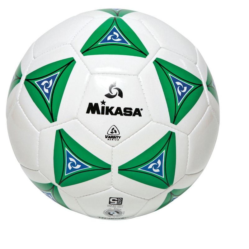 Mikasa No 4 Deluxe Cushioned Soccer Ball, Green/White/Blue
