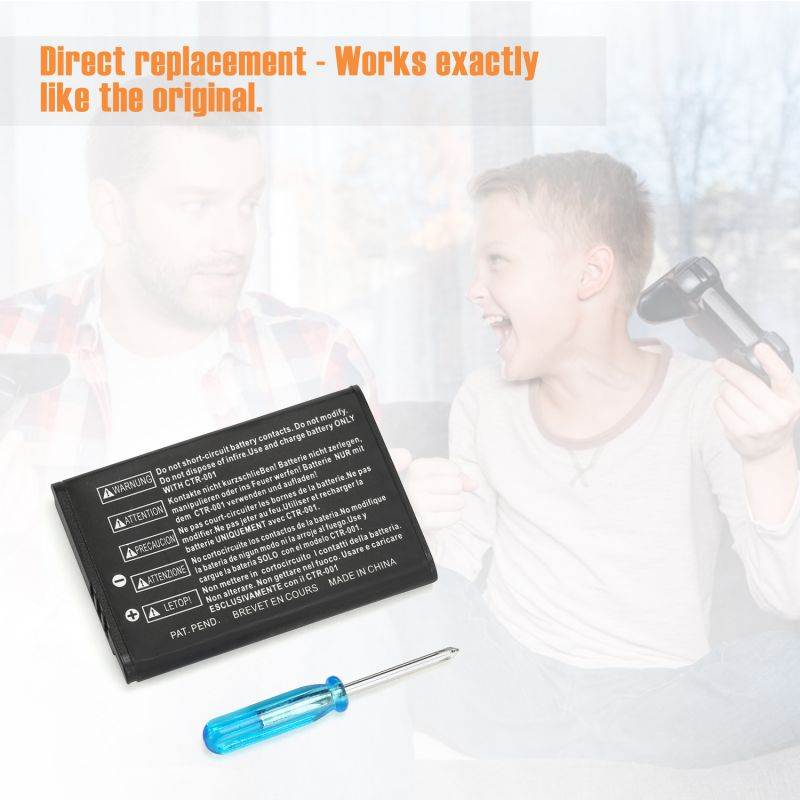FirstPower 2000mAh 3.7V Rechargeable Li-ion Battery  + Tool For Nintendo 3DS 2DS  Rechargeable Battery with Screwdriver