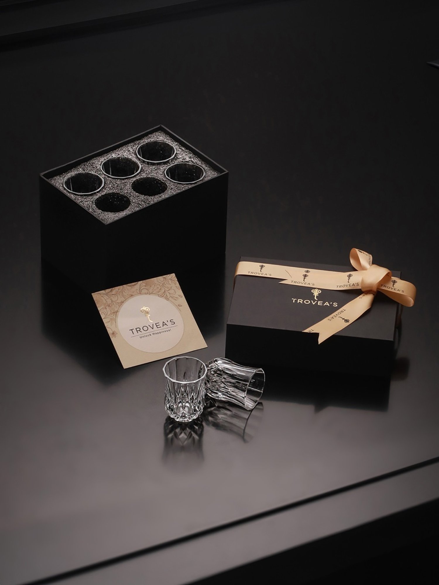 Trovea's Opera Liqueur Transparent Glass Shot Glass - Set of 6