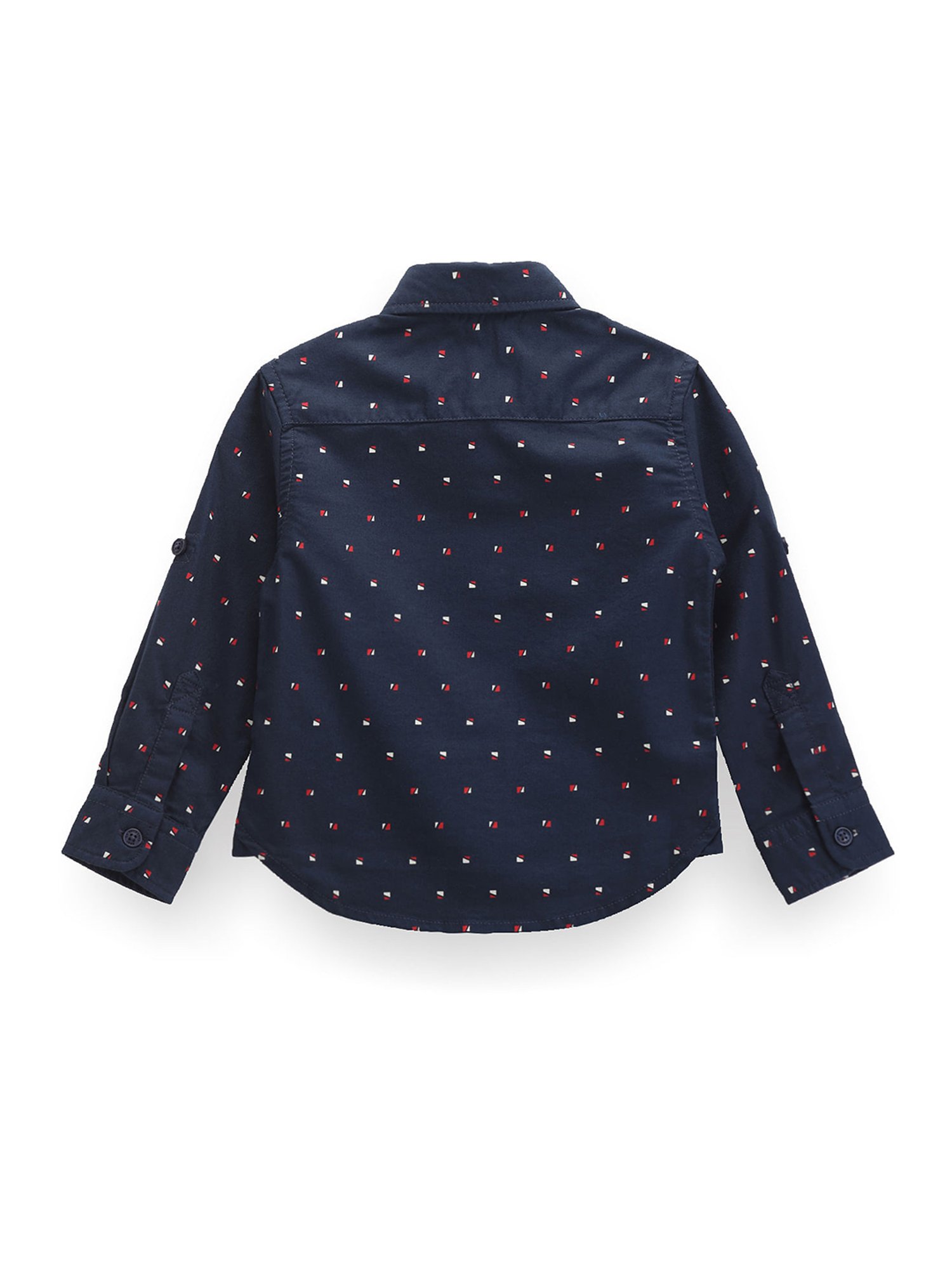 U.S. Polo Assn. Kids Navy Printed Full Sleeves Shirt
