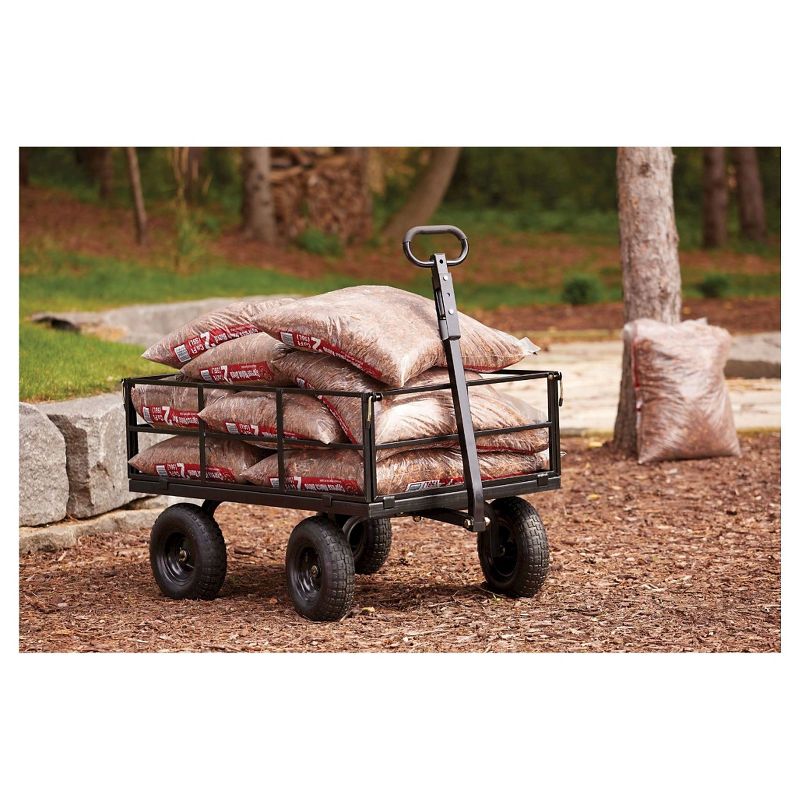 Gorilla Carts Heavy Duty Steel Utility Cart with Removable Sides and Pneumatic Tires Capacity