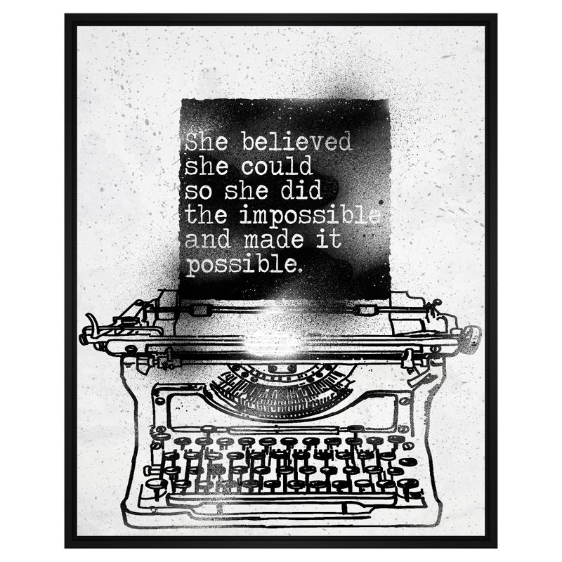 31.75" x 41.75" She Believed She Could Single Picture Frame Brown - PTM Images