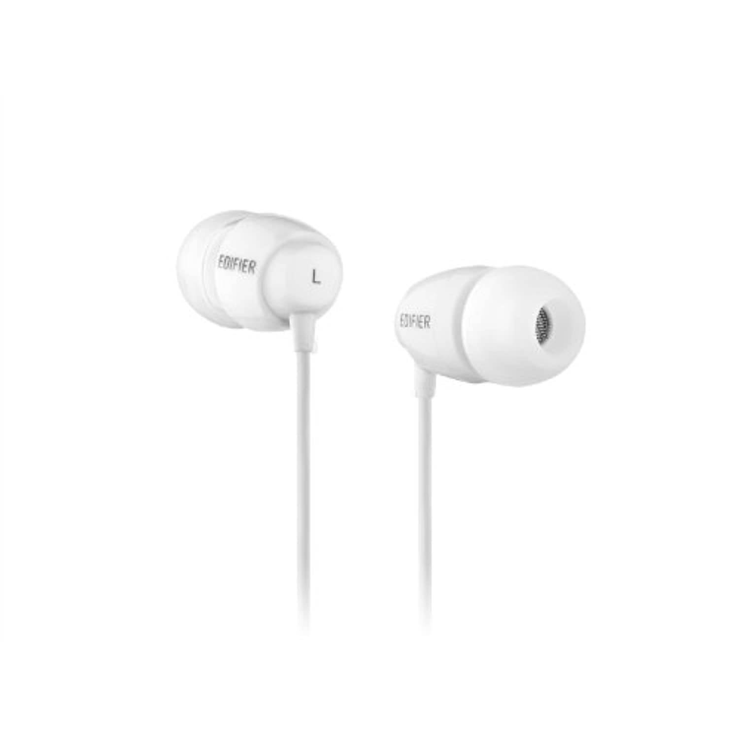 Edifier H210 in-Ear Headphones - Hi-Fi Stereo Earbuds for Music, Podcasts and Audiobooks - White
